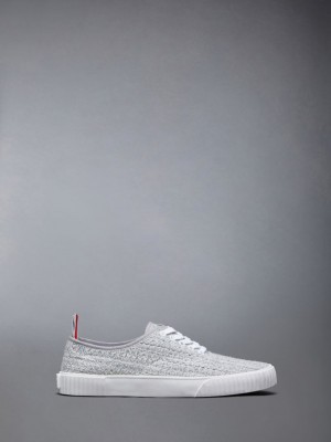 Women Thom Browne Tweed Heritage Sneakers Grey | PCN58J19107
