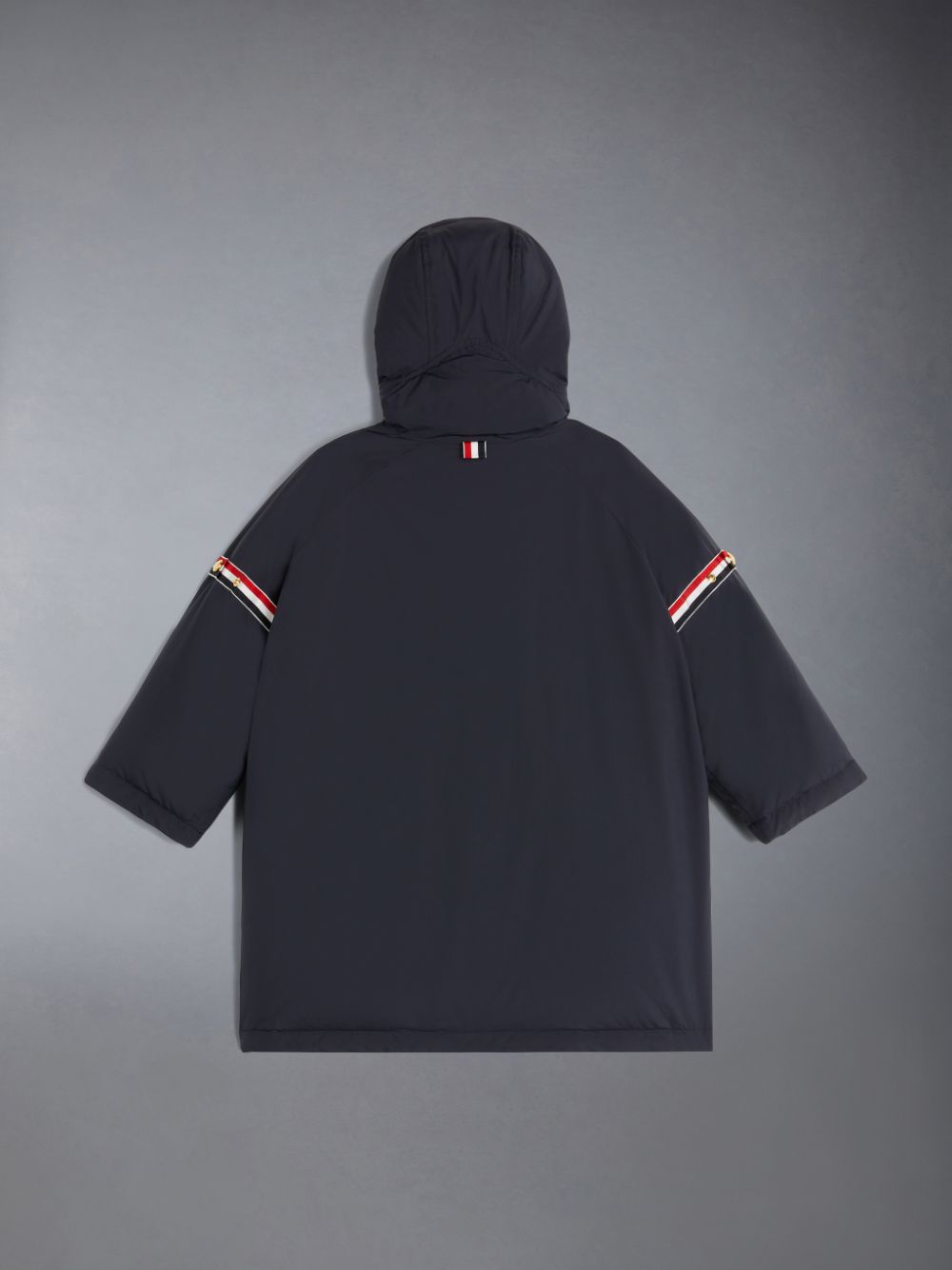 Boys's Thom Browne Ripstop Armband Oversized Football Parka Blue | IOF90A69593