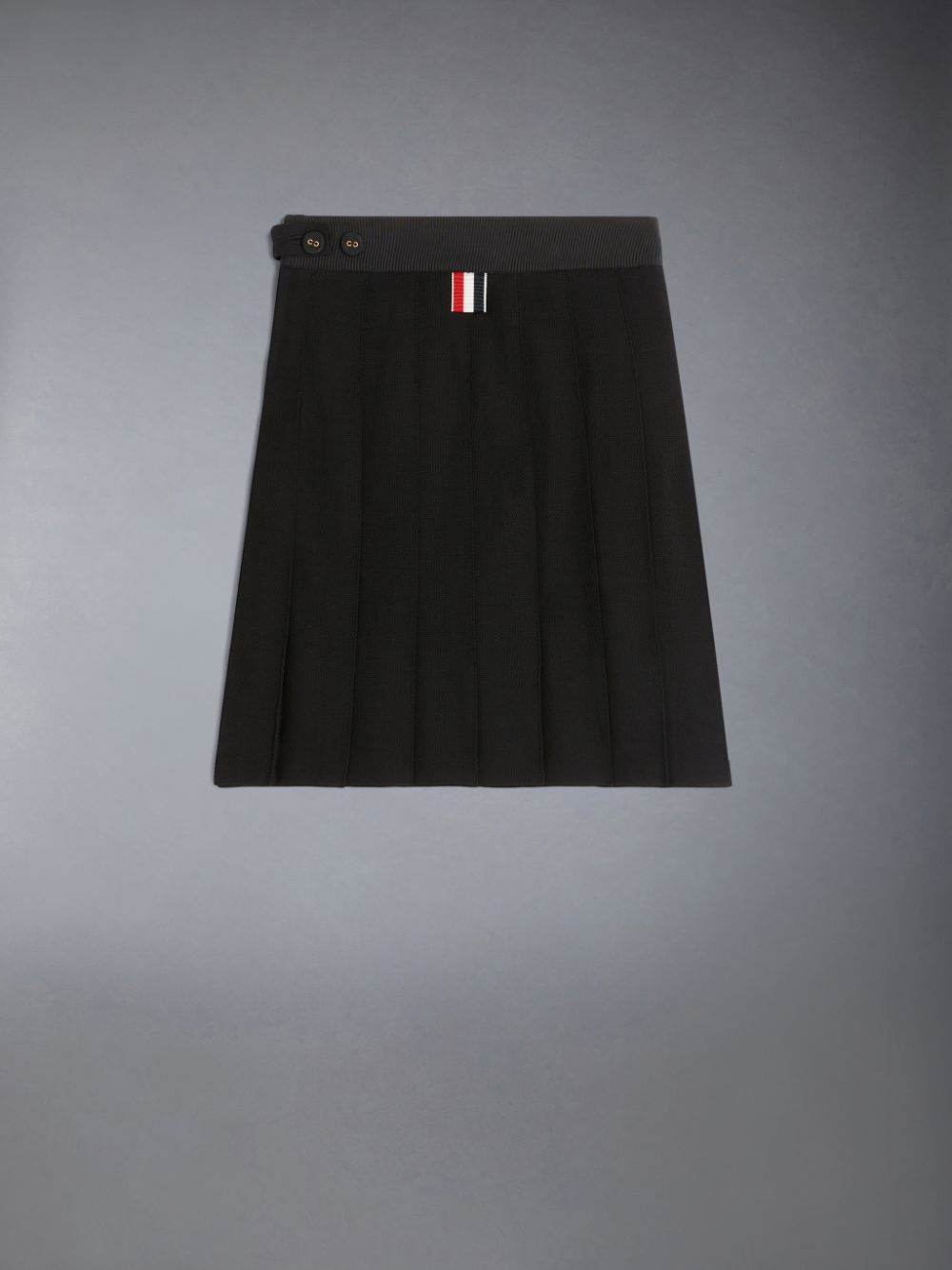 Girls's Thom Browne Pique Suiting Pleated Mini Skirts Black | TAZ71X95401