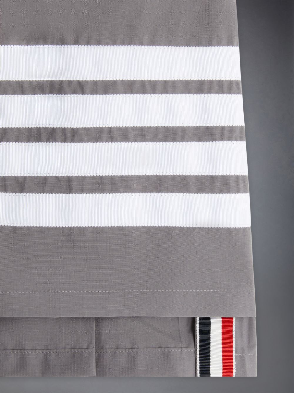 Girls's Thom Browne Ripstop 4-Bar Pleated Mini Skirts Grey | QCT61Z63621
