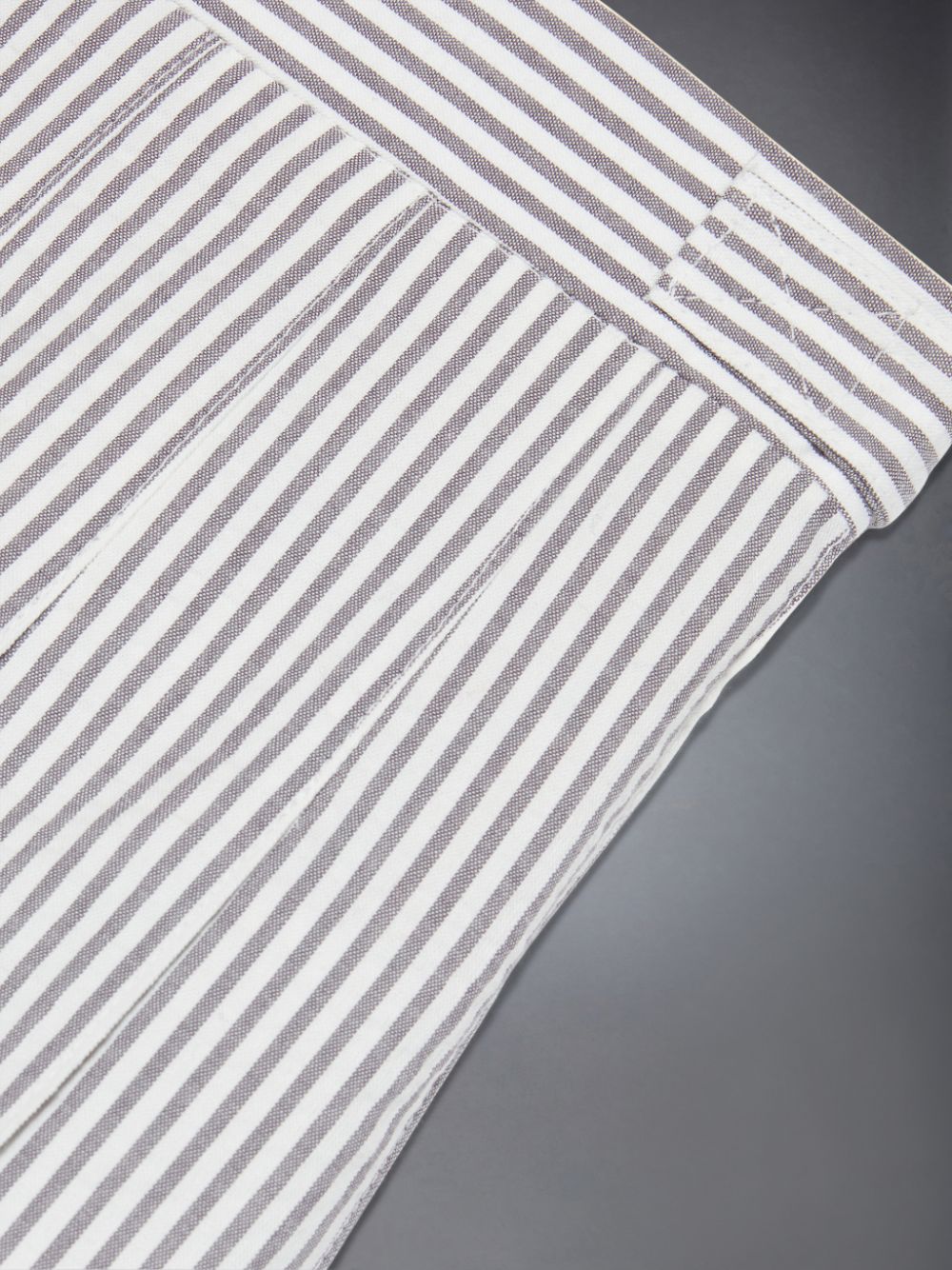 Girls's Thom Browne Seersucker Pleated Mini Skirts Grey | BIZ52F05870