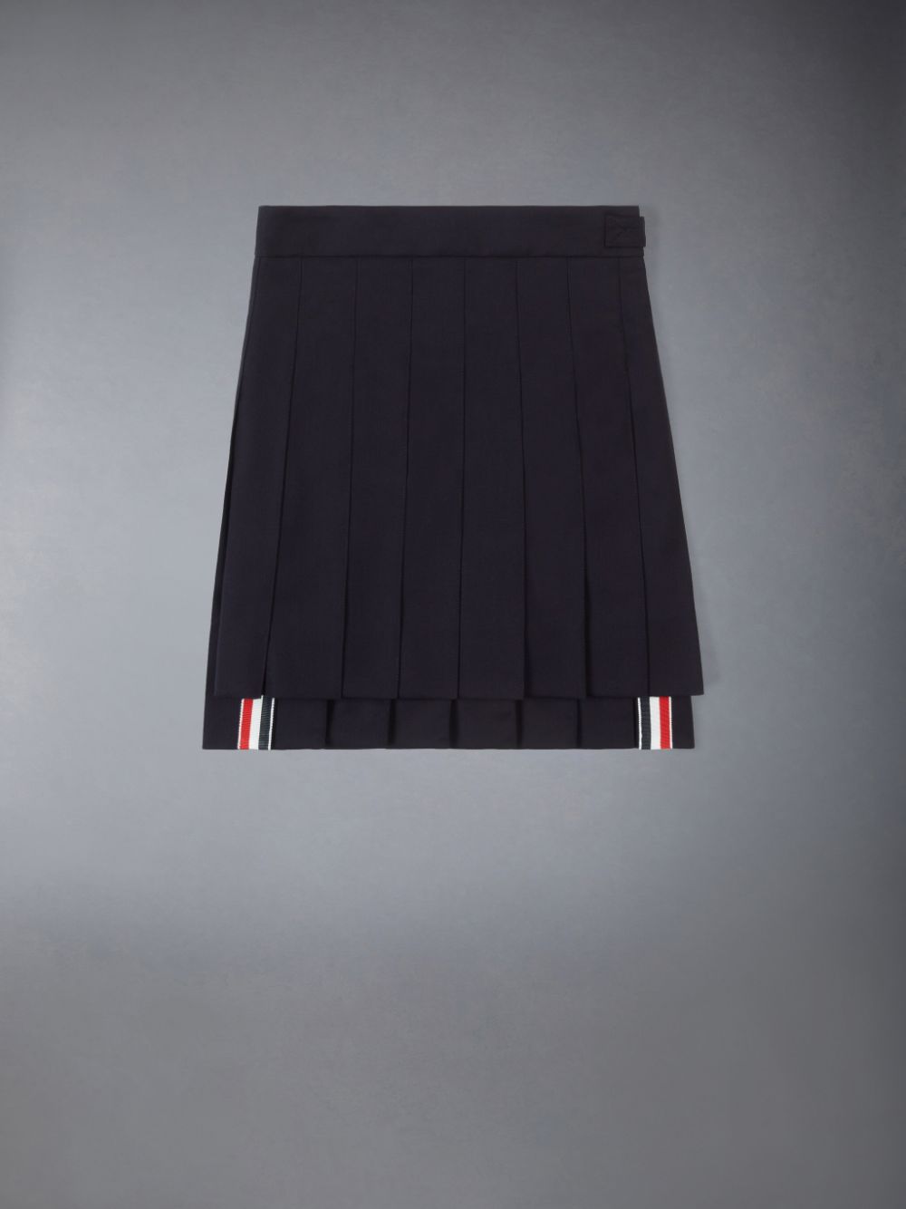Girls\'s Thom Browne Twill Wool Pleated Mini Skirts Blue | CHU60C34024