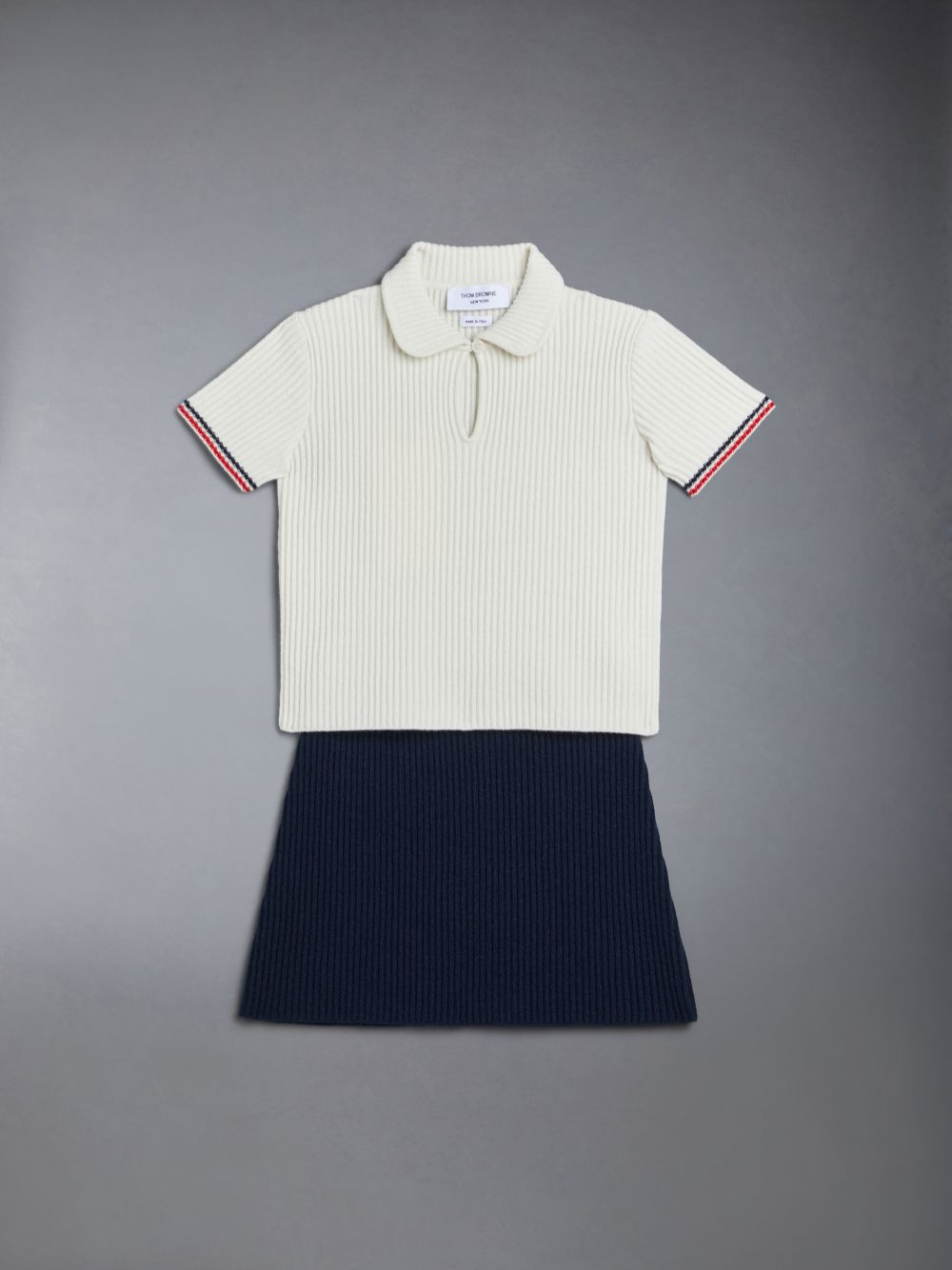 Girls's Thom Browne Wool Cashmere Skirts Blue | BJS11R99434