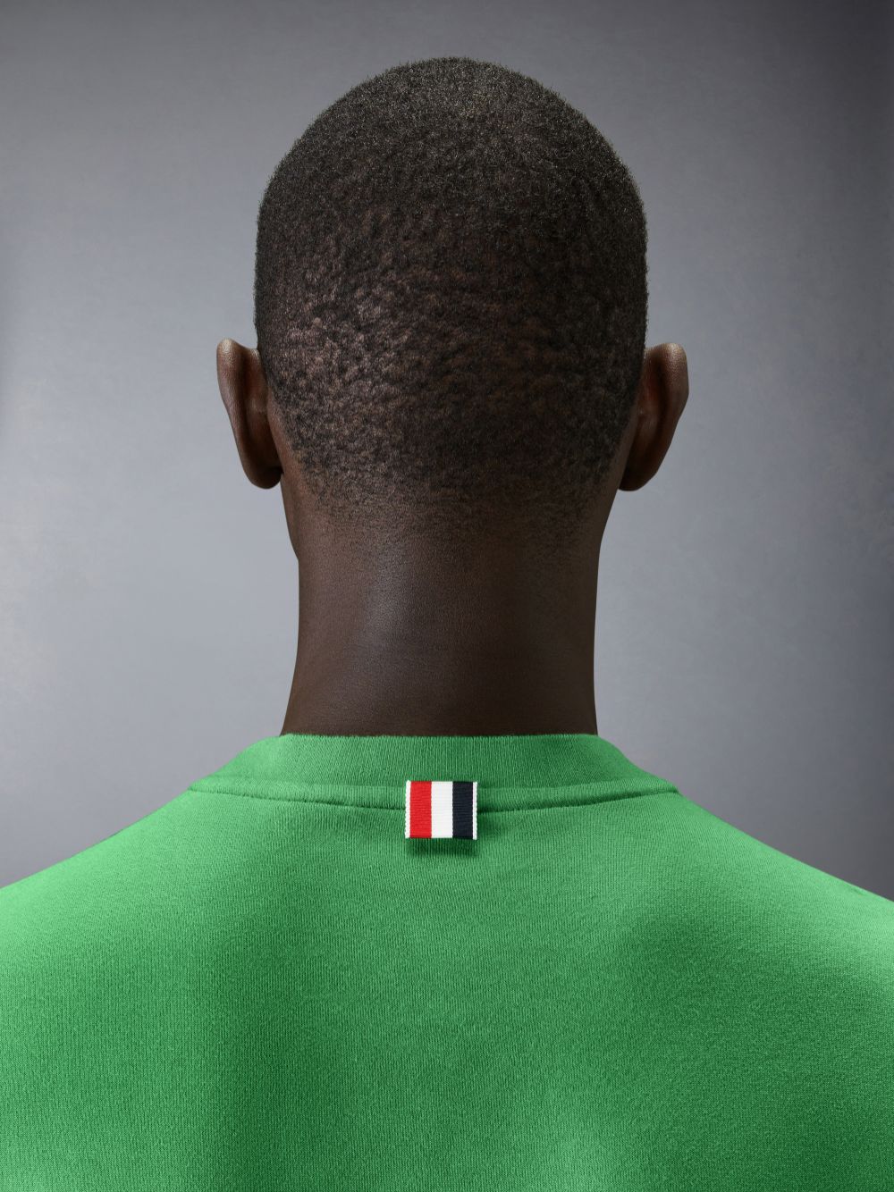 Men Thom Browne 4-Bar round-neck T Shirts Green | VDX22D04669