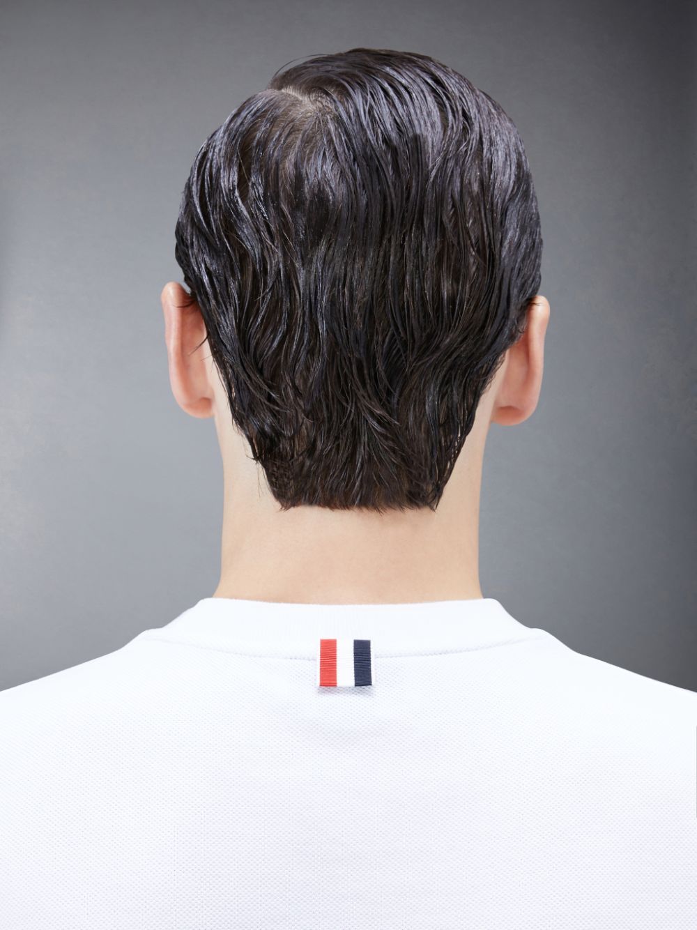 Men Thom Browne CLASSIC PIQUE 4-BAR T Shirts White | QEK83N03044