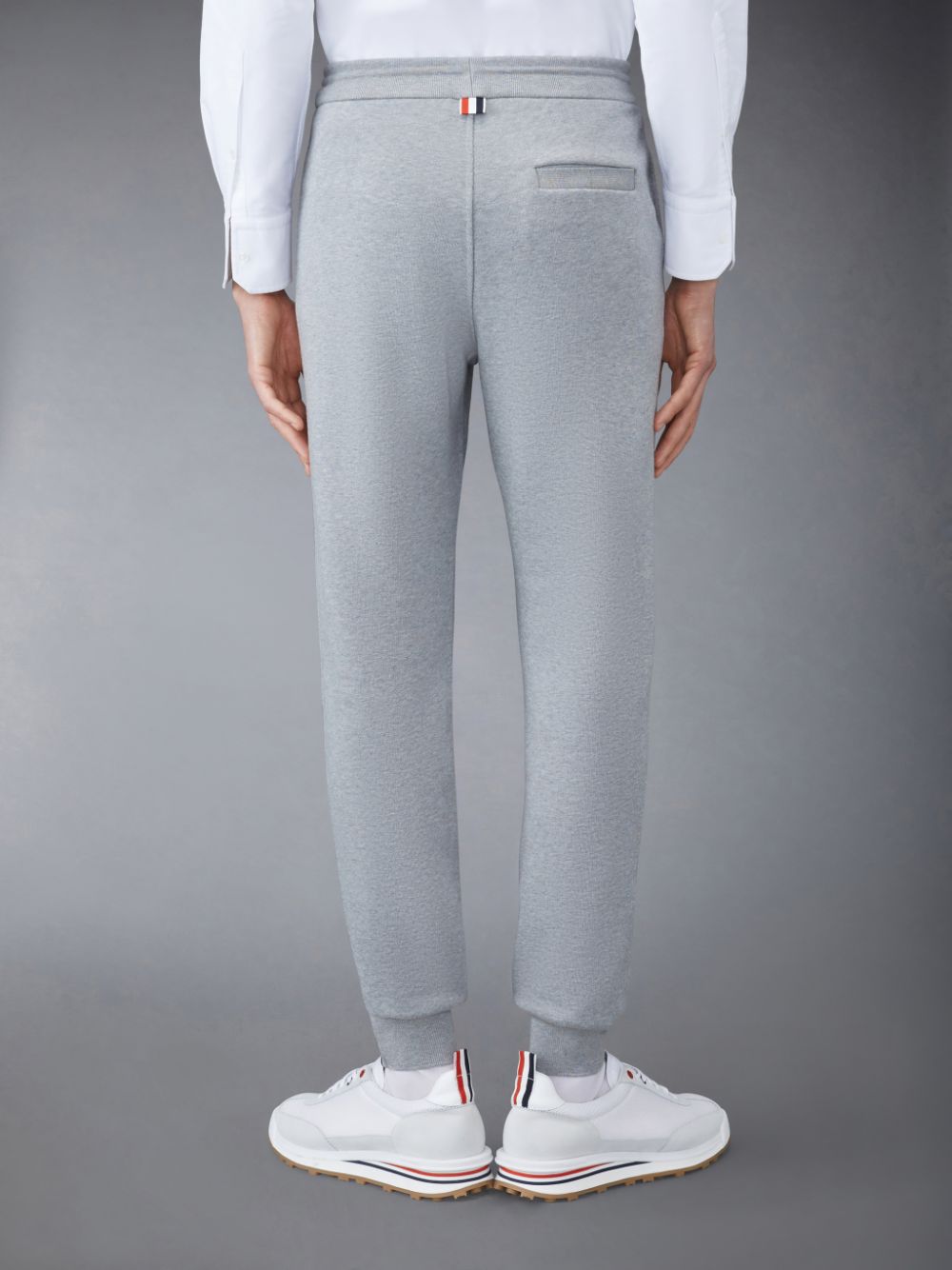 Men Thom Browne Classic Loopback Stripe Sweatpants Grey | UAU40P70955