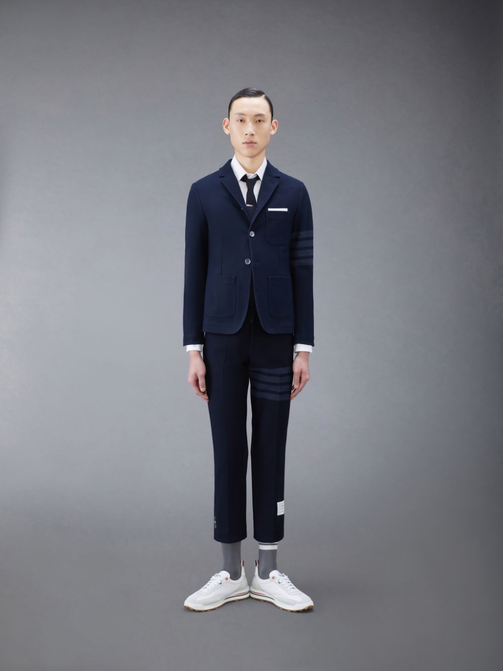 Men Thom Browne Double Face Tech Twill Sport Coats Blue | YGS32H30992