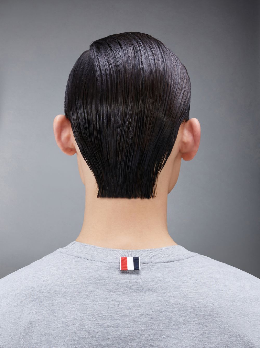 Men Thom Browne Jersey Relaxed Side Slit T Shirts Grey | RRK76T18726