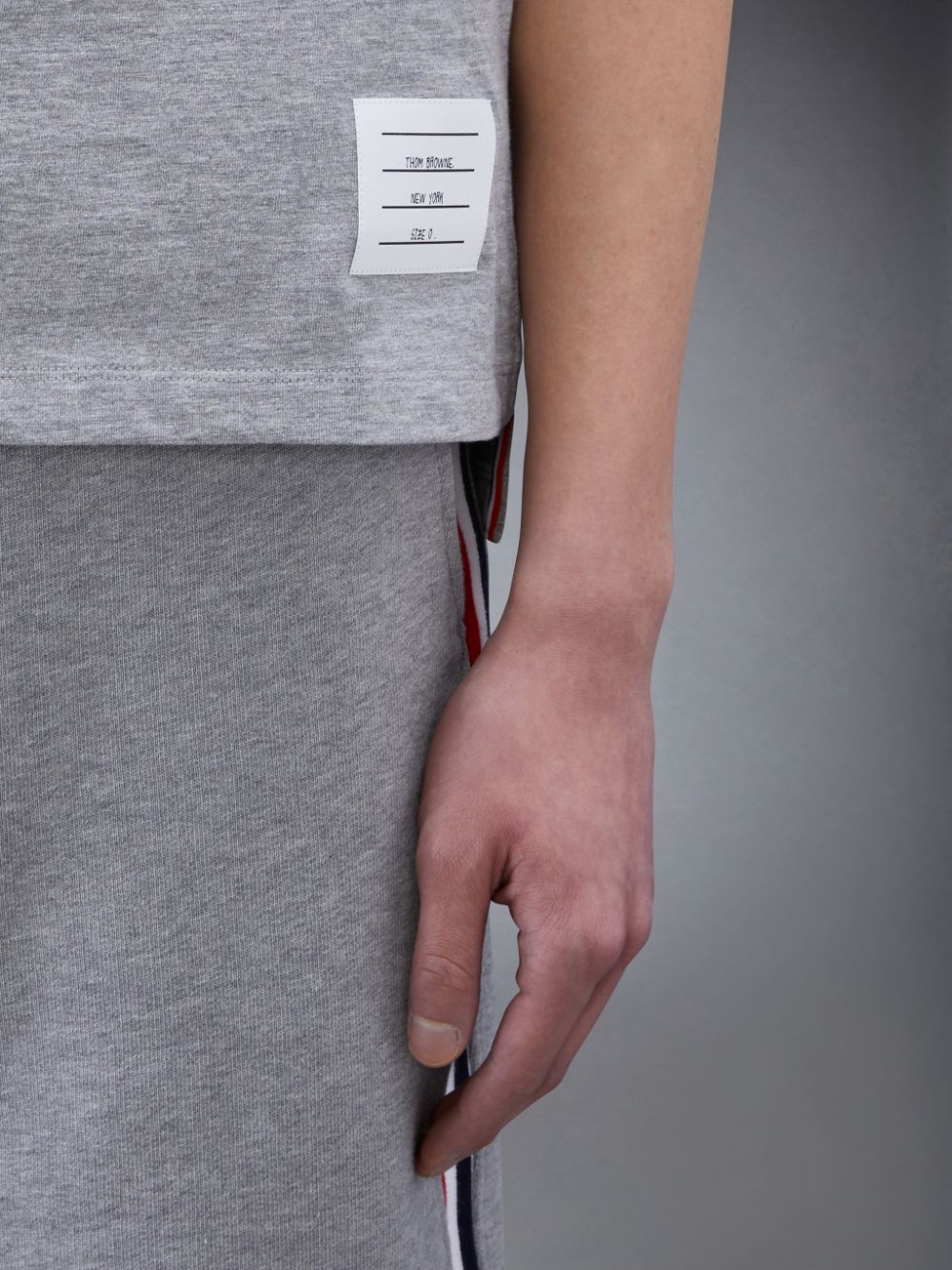 Men Thom Browne Jersey Relaxed Side Slit T Shirts Grey | RRK76T18726