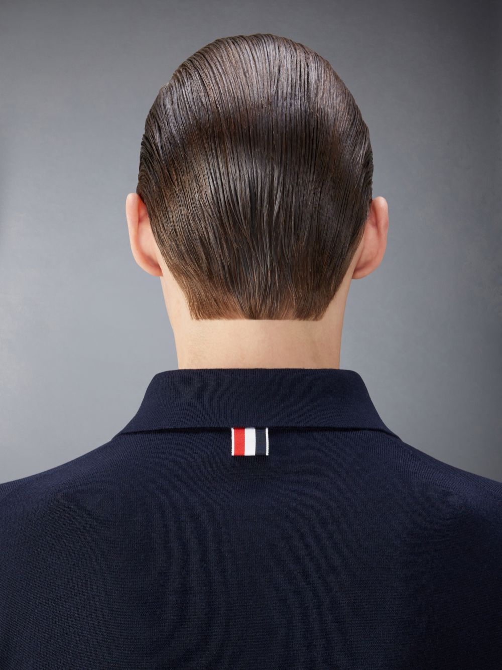 Men Thom Browne Merino Wool Armband Shirts Blue | TCP28E11198
