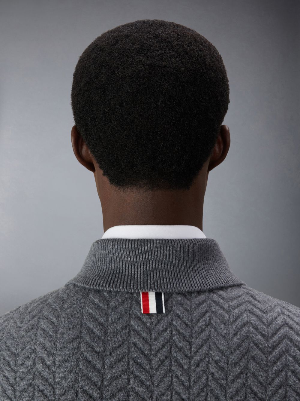 Men Thom Browne Merino Wool and Cotton Quilted Armband Work Jackets Grey | MXV72Y67727