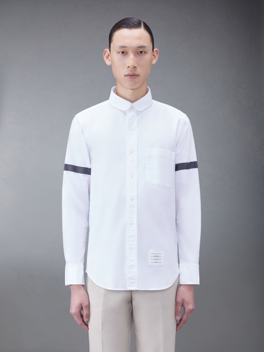 Men Thom Browne Oxford Armband Shirts White | LJO35K28739