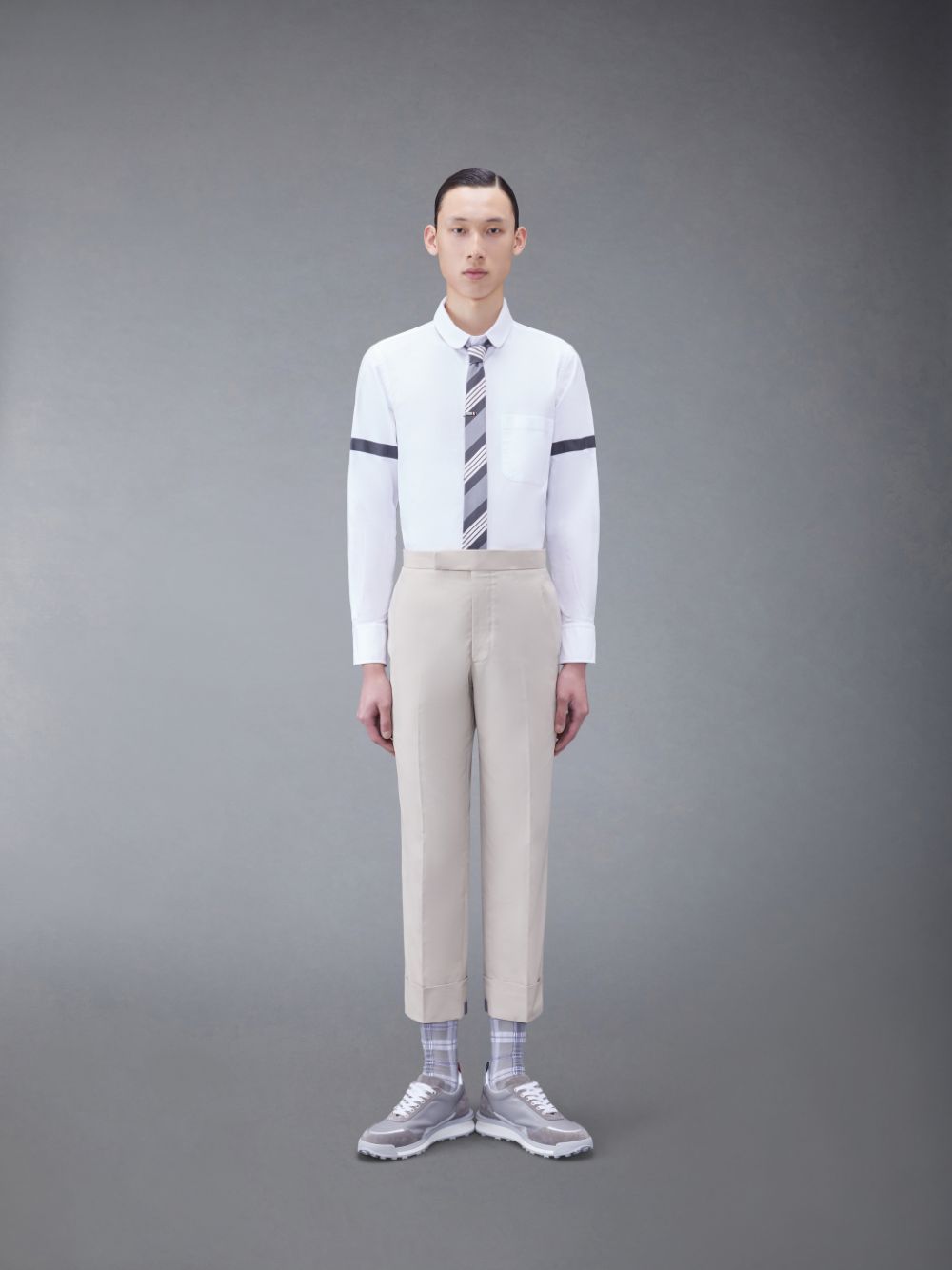 Men Thom Browne Oxford Armband Shirts White | LJO35K28739