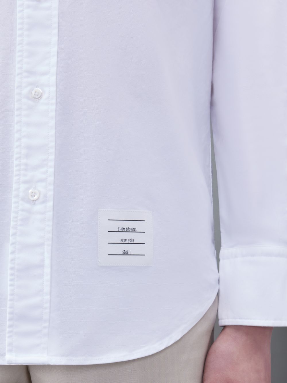 Men Thom Browne Oxford Armband Shirts White | LJO35K28739