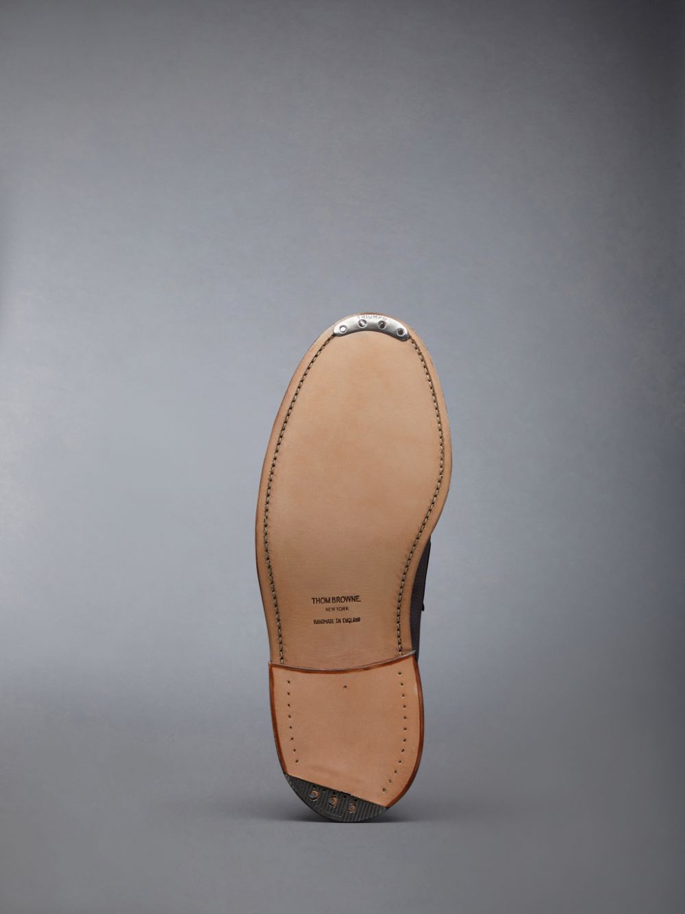 Men Thom Browne Pebble Grain Penny Loafers Brown | GKC96W65026