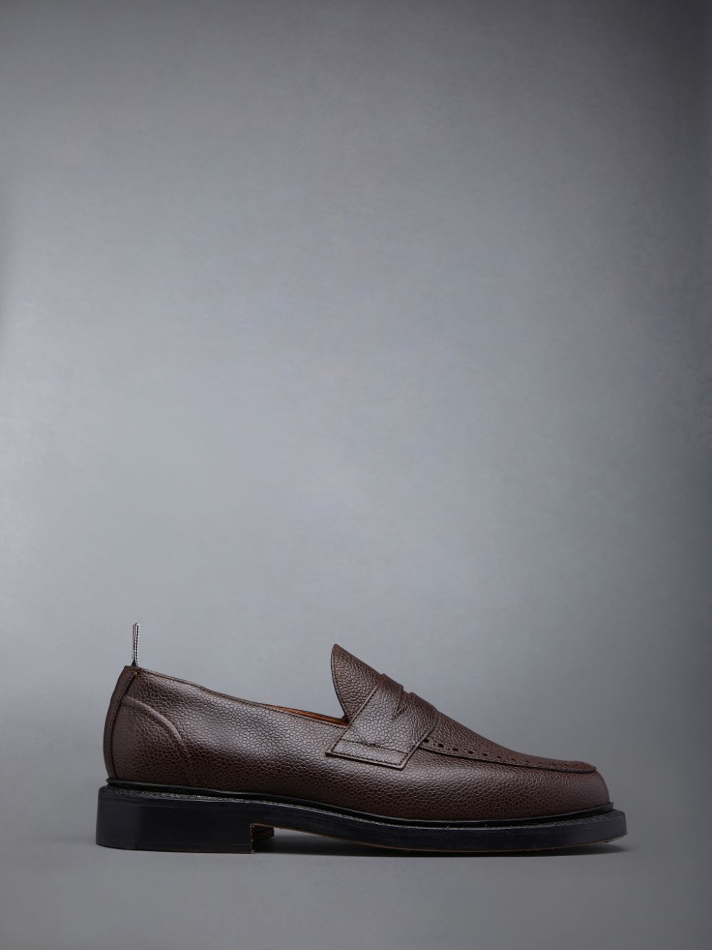 Men Thom Browne Pebble Grain Penny Loafers Brown | GKC96W65026
