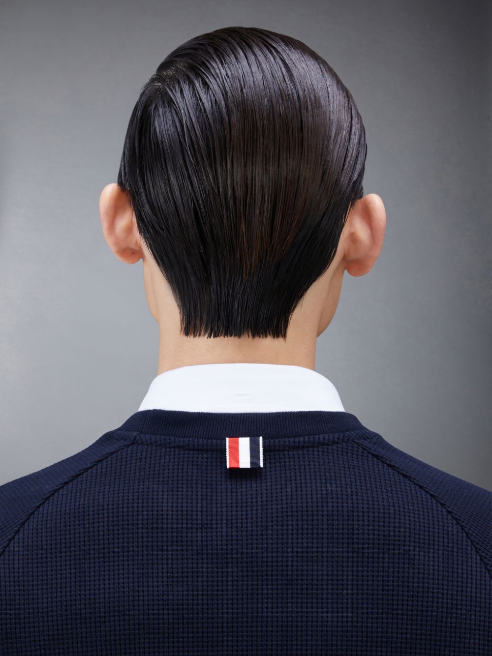 Men Thom Browne Waffle Raglan Sweatshirts Blue | EPD88S86007