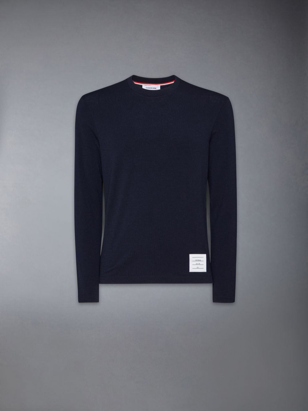 Men Thom Browne Wool Jersey 4-Bar T Shirts Blue | VYF63Y11222