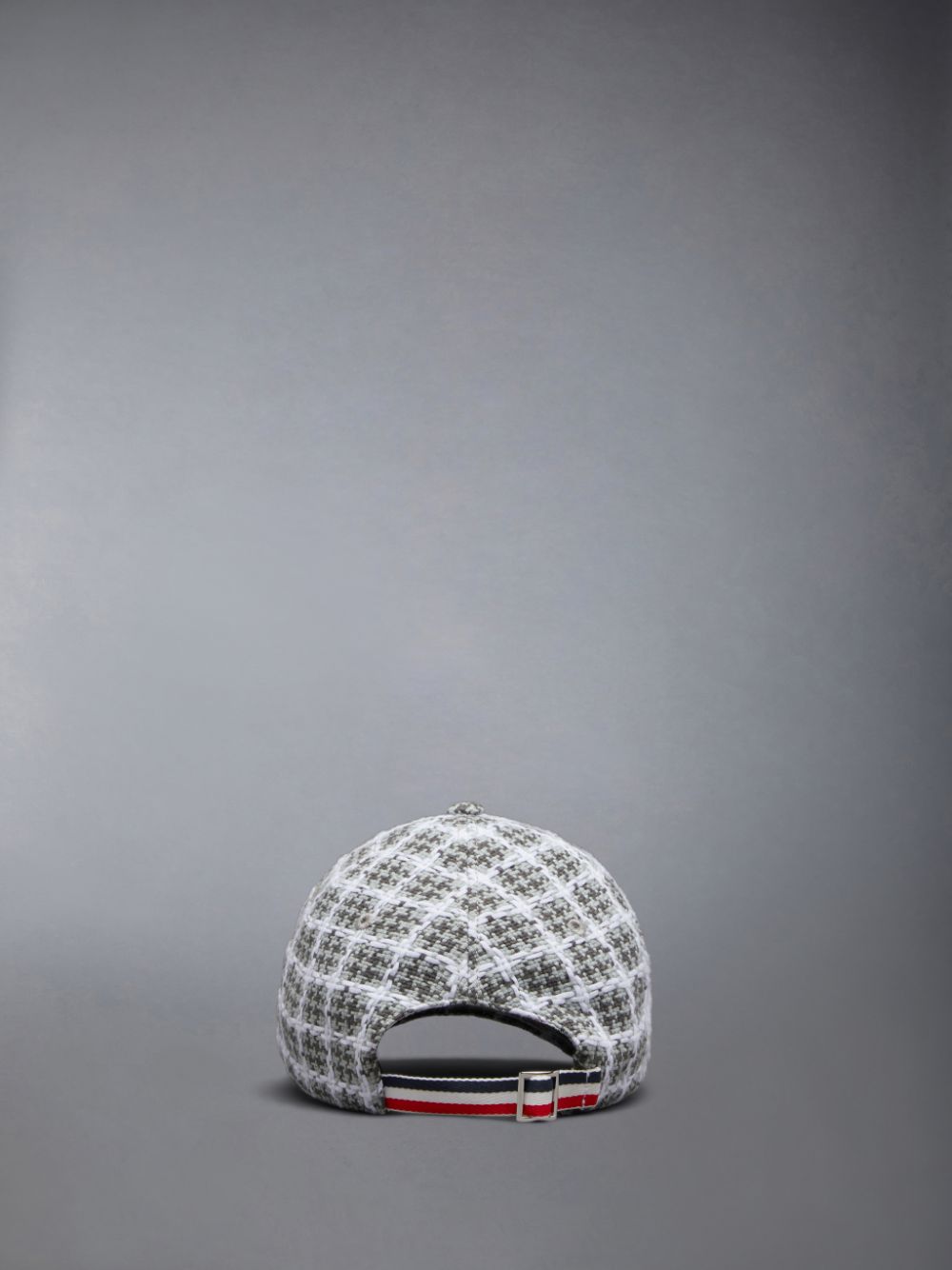 Women Thom Browne Check Summer Tweed Classic Baseball Caps Grey | CDW85L12071