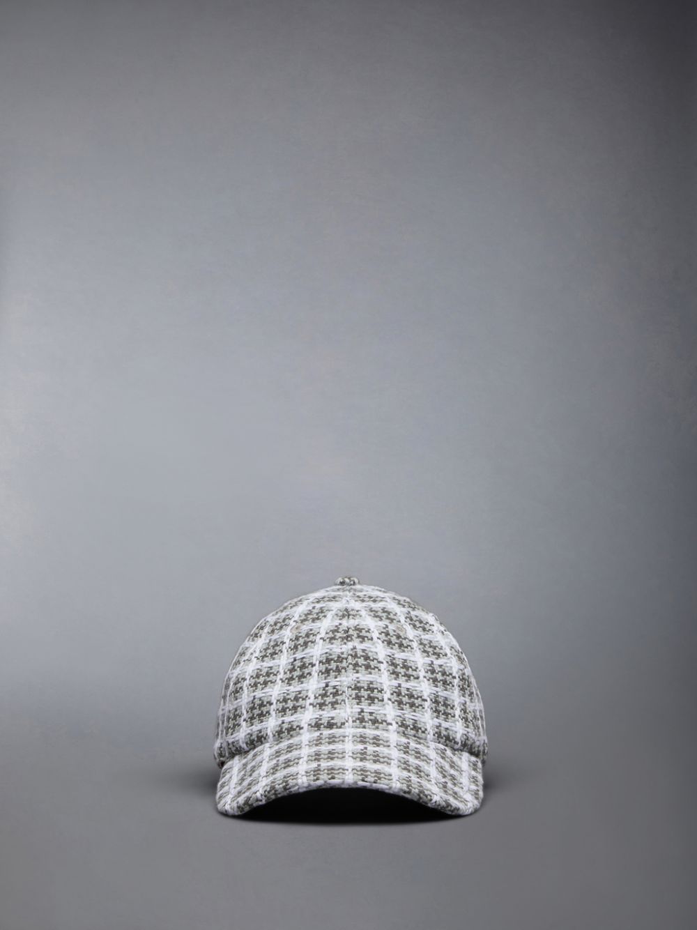 Women Thom Browne Check Summer Tweed Classic Baseball Caps Grey | CDW85L12071