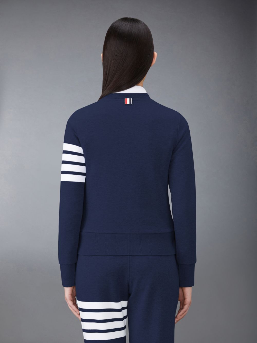 Women Thom Browne Classic Loopback 4-Bar Sweatshirts Blue | FOY78A74691