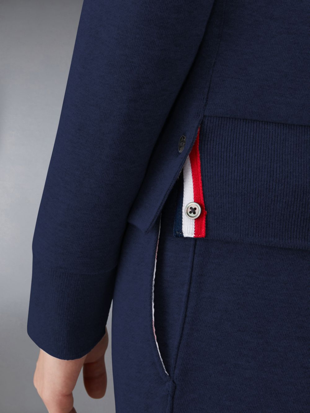 Women Thom Browne Classic Loopback 4-Bar Sweatshirts Blue | FOY78A74691