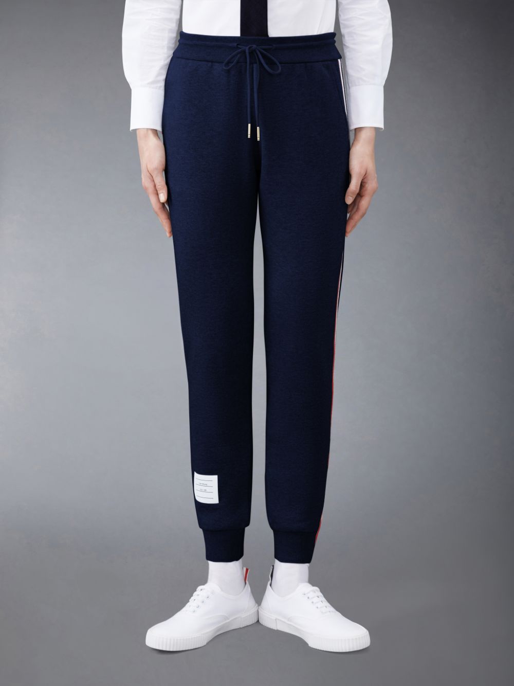 Women Thom Browne Classic Loopback Stripe Sweatpants Blue | EUC60L86795