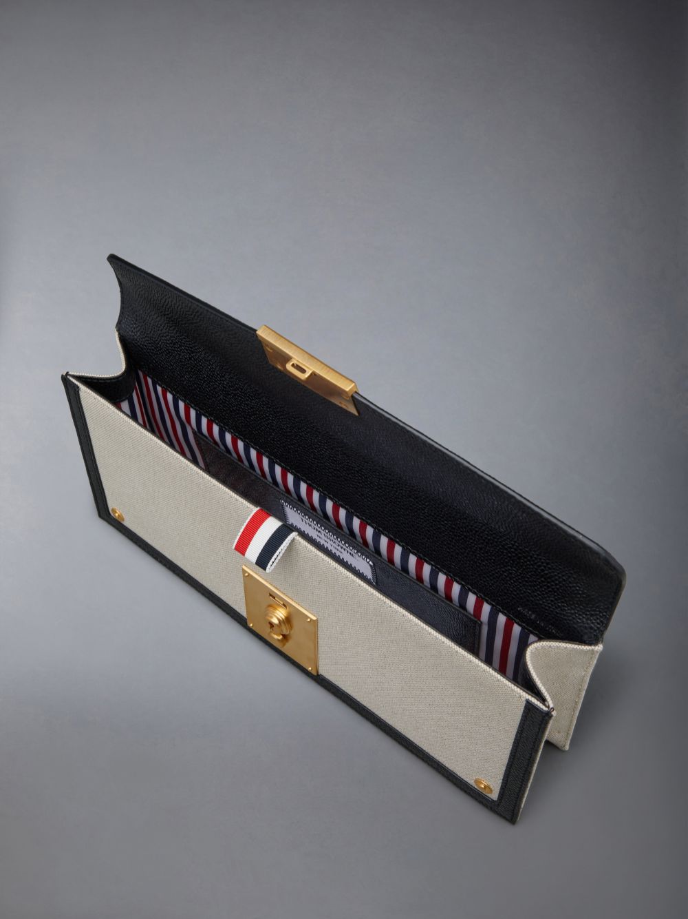 Women Thom Browne Cotton Canvas Mrs.uette Clutch Bags Beige | DDP54N04452
