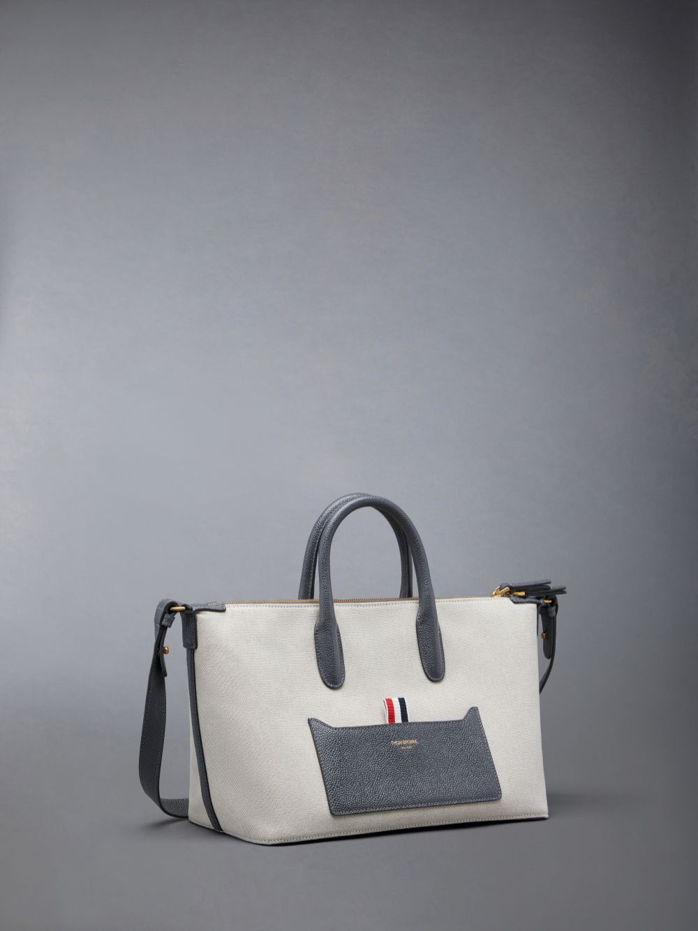 Women Thom Browne Cotton Canvas Small Duffle Bags Beige | JAN96X26704