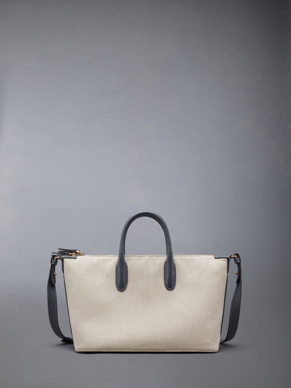 Women Thom Browne Cotton Canvas Small Duffle Bags Beige | JAN96X26704