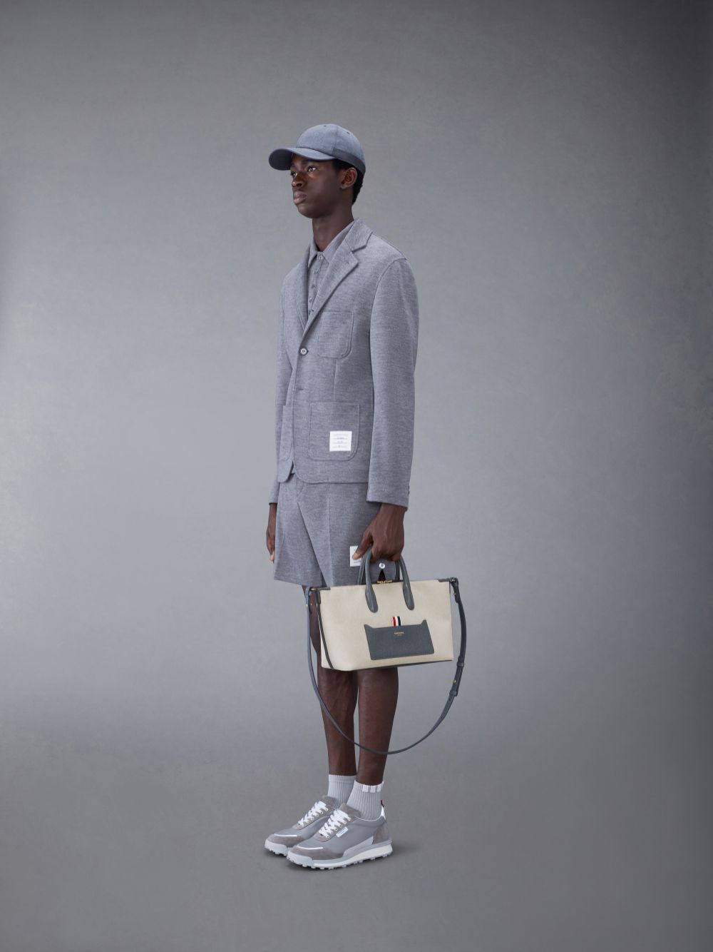 Women Thom Browne Cotton Canvas Small Duffle Bags Beige | JAN96X26704