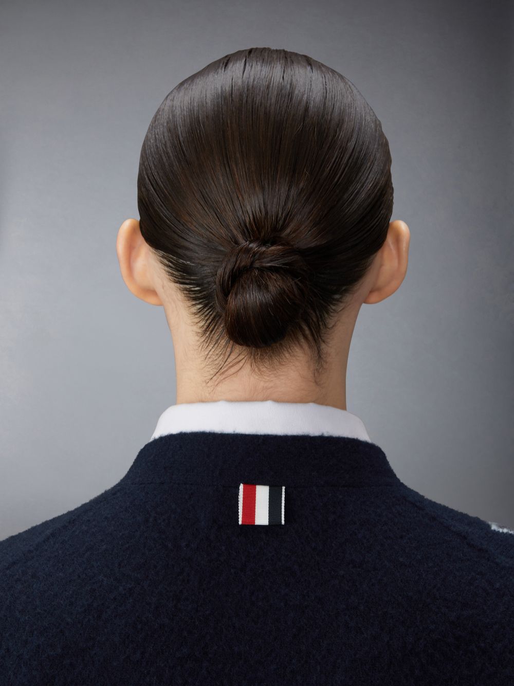 Women Thom Browne Merino Wool Brushed Rose Cardigan Blue | JCU64Y42512