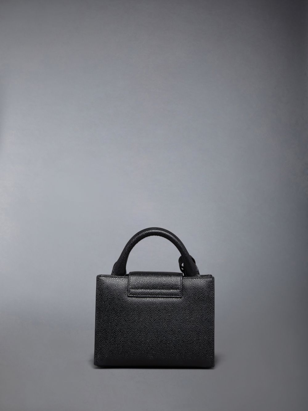 Women Thom Browne Pebble Grain Mini Mr. Tote Bags Black | ROM26C34242