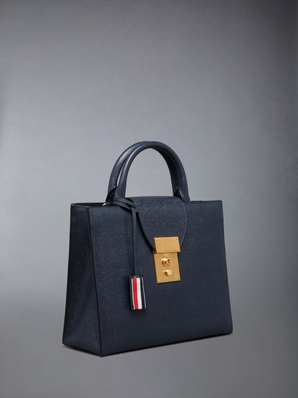Women Thom Browne Pebble Grain Small Mr. Tote Bags Blue | NHC42C33287